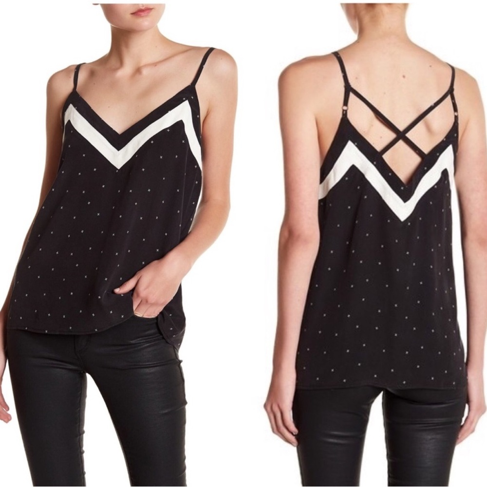 Feel The Piece Black Gwynne Silk Tank Top - M/L. B4